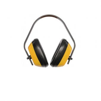 Gehörschutz gelb mit verstellbaren Kapseln