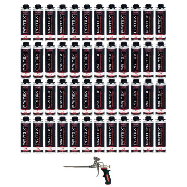  S Set Pistolenreiniger 48 x 500ml + 1 Bauschaumpistole
